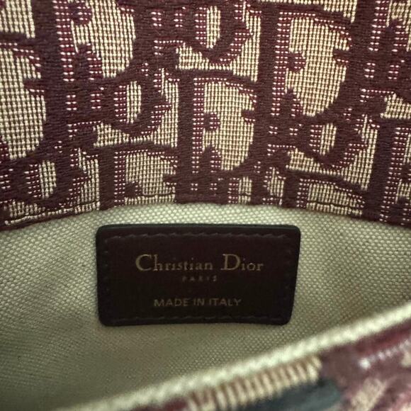 Dior Oblique Burgundy Saddle Belt Pouch Bag Crossbody Strap 40" Authentic CoA - Picture 5 of 11